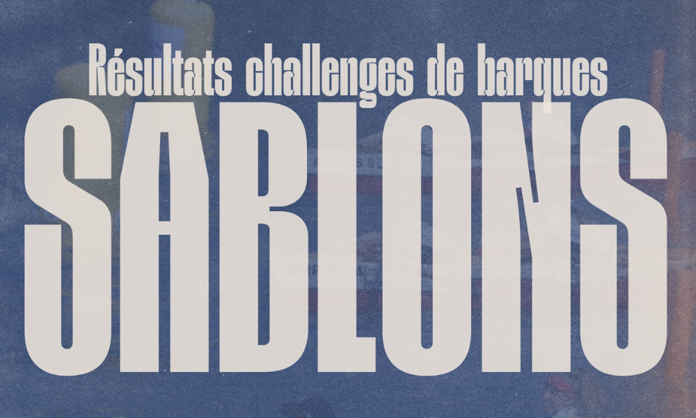 Résultats du Challenge Barque à Sablons le 19 avril 2026.