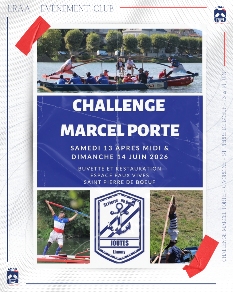 La saison de joute givordine se poursuit avec le Challenge Marcel Porte à Saint-Pierre-de-Bœuf. Retrouvez le programme complet du week-end des 13 et 14 juin 2026.